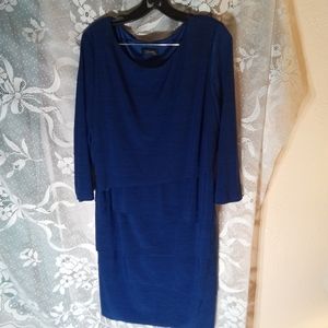 Tahari Arthur S. Levine Women's Blue Dress Sz Pit to Pit 26in Top to Bottom 36in